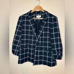 Elle Monochrome Checkered Jacket